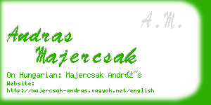 andras majercsak business card